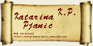 Katarina Pjanić vizit kartica